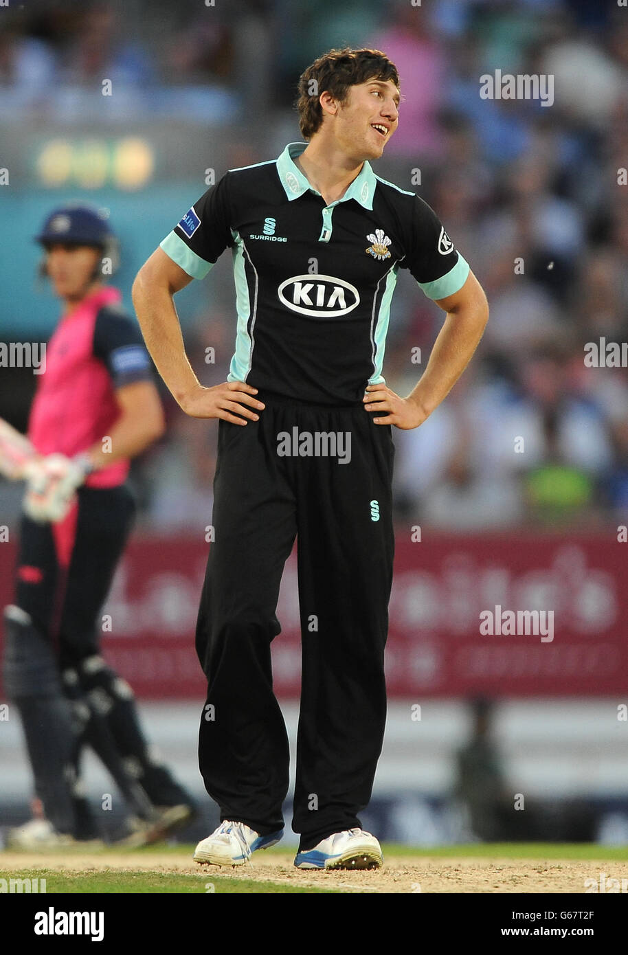 Cricket - Friends Life T20 - Surrey v Middlesex Panthers - The Kia Oval. Zapar Ansari, Surrey Foto Stock
