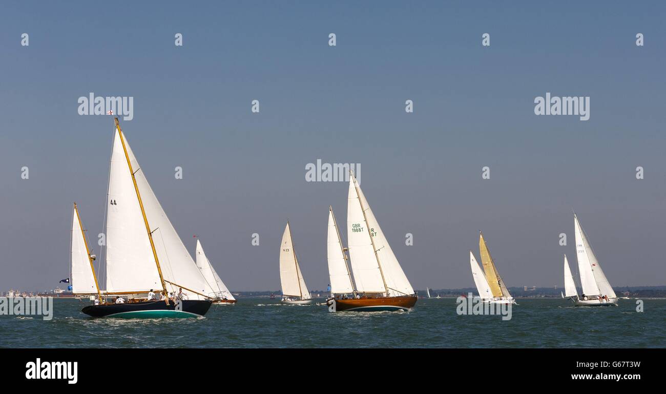 Barca a Vela - Classic Week - Cowes Foto Stock