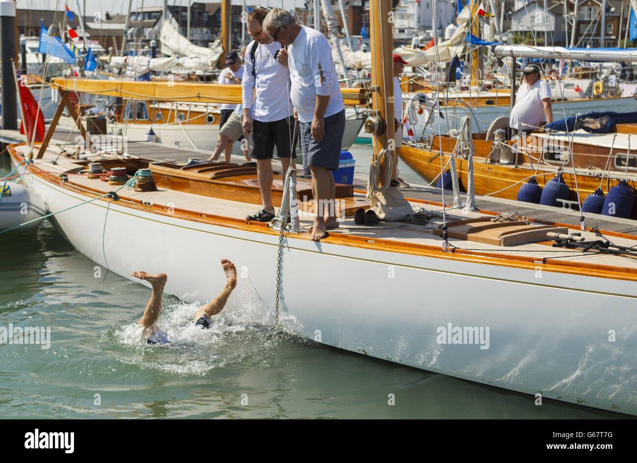 Barca a Vela - Classic Week - Cowes Foto Stock