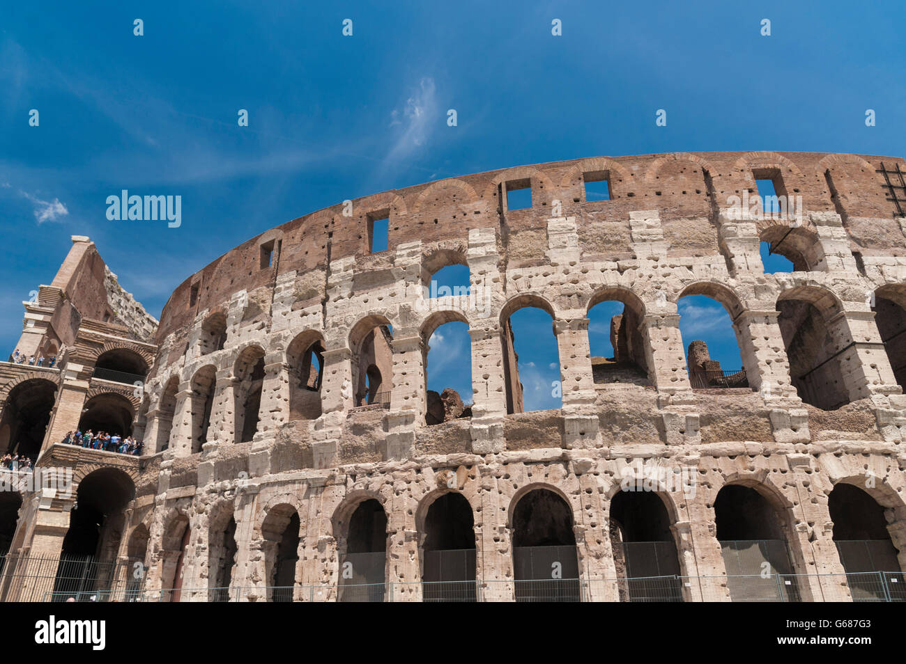 Colosseo, Roma Italia Foto Stock