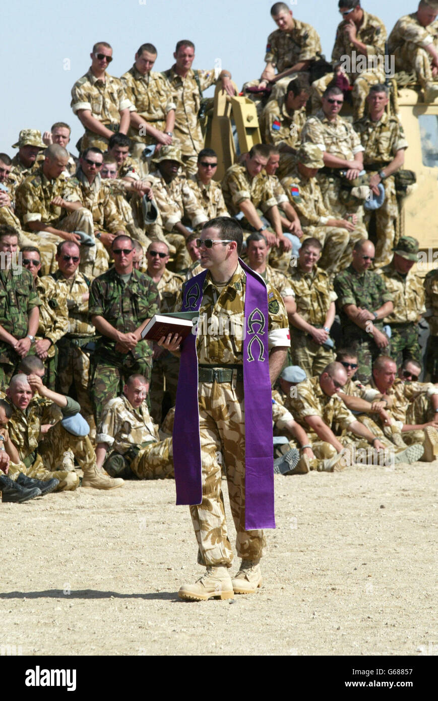 Padre Mark O'Keefe Kuwait Foto Stock