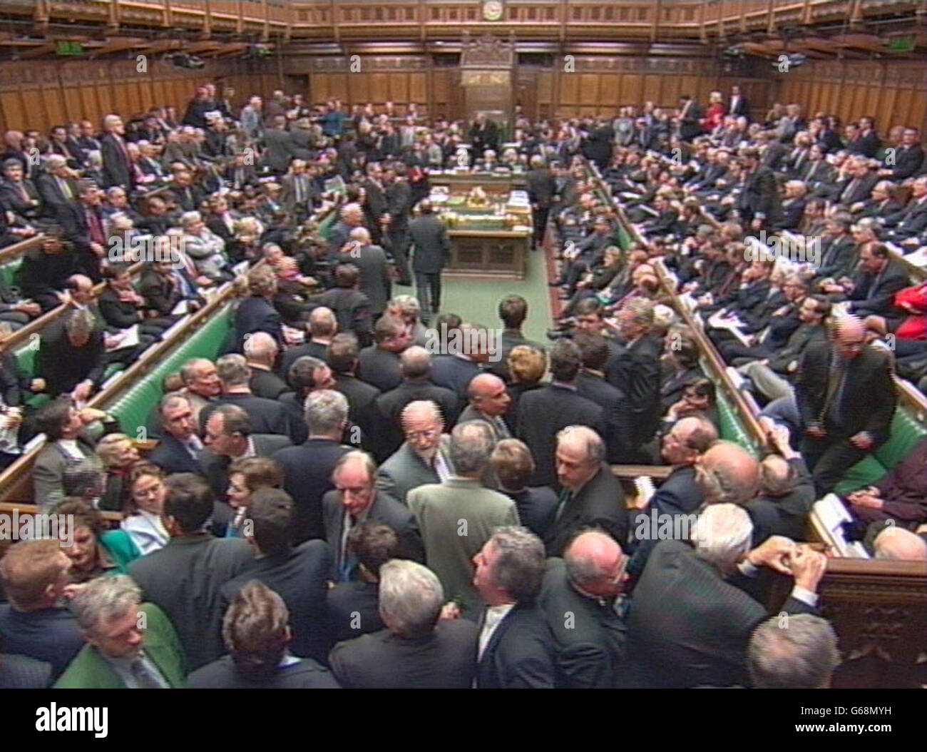 La House of Commons votare sull'Iraq Foto Stock