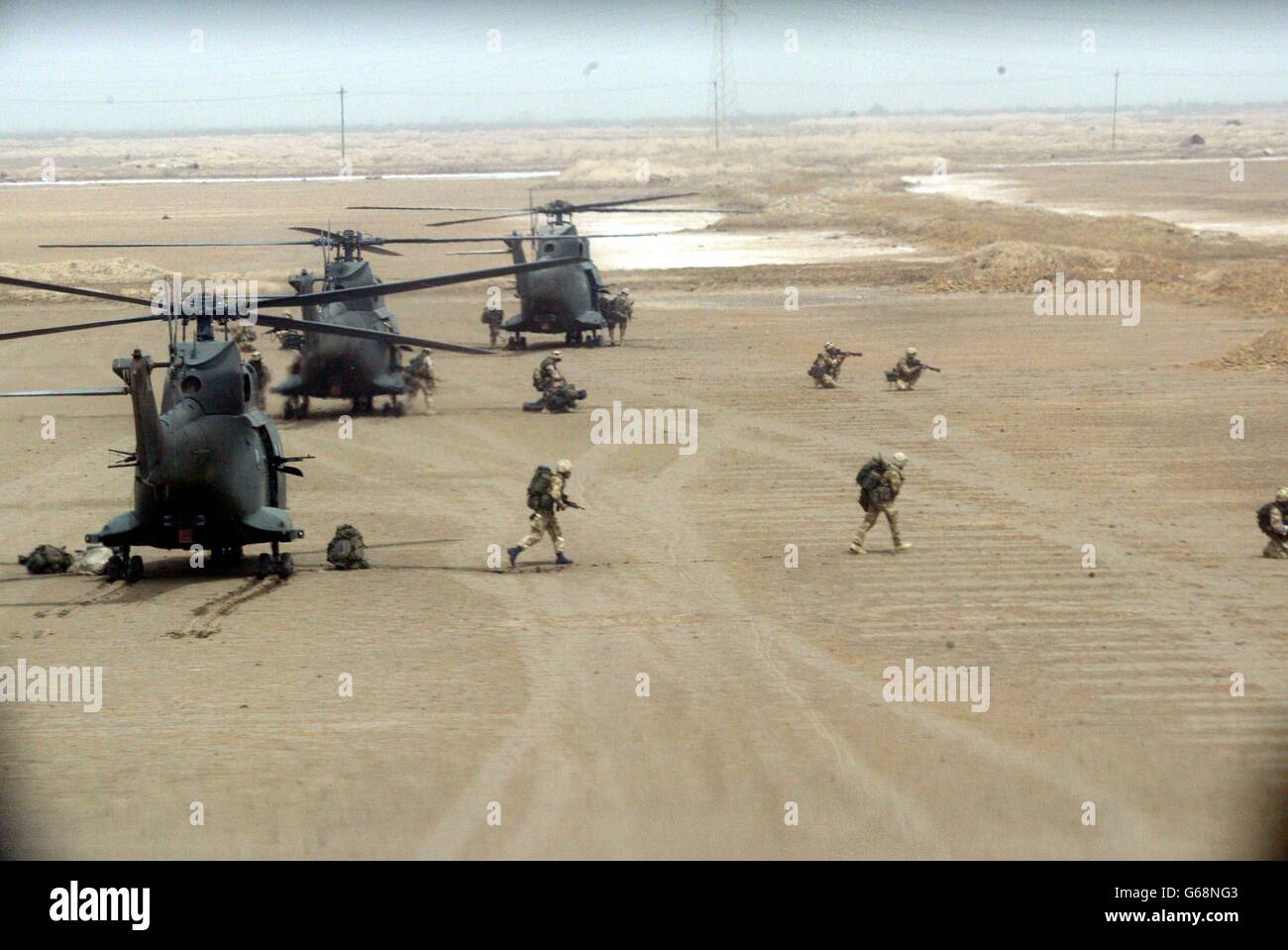 Guerra in Iraq - Royal Marines Foto Stock