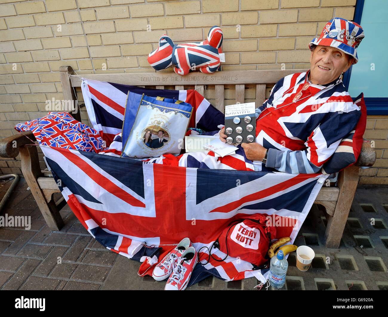 I preparativi per la nascita del principe George di Cambridge Foto Stock