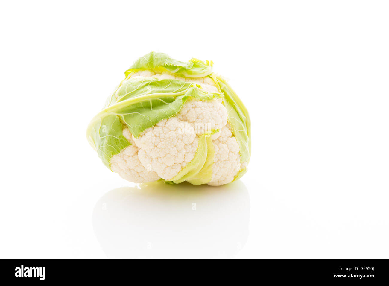 Un cavolfiore in tutta la sua bellezza Foto Stock