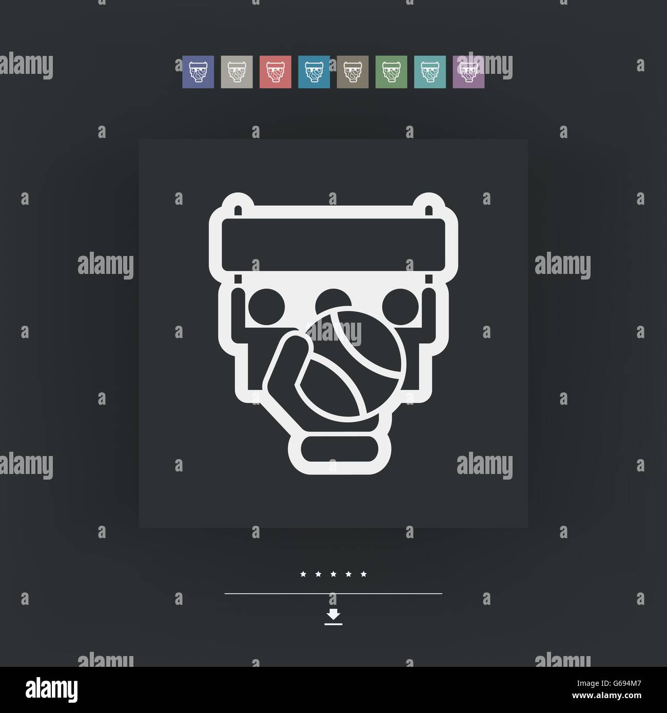 Match di Tennis Icona Illustrazione Vettoriale