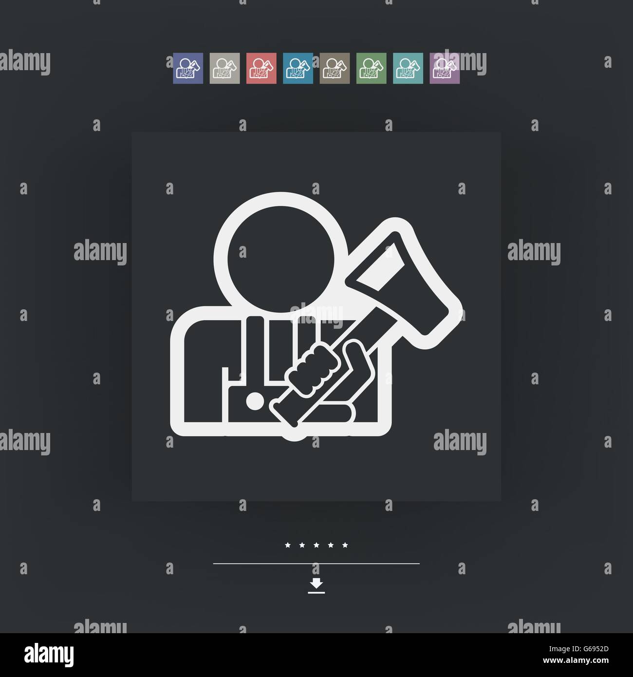 Icona di Hachette Illustrazione Vettoriale