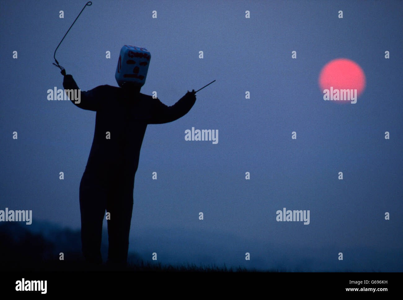 Lo Spaventapasseri in inglese il paesaggio da Colin Garratt Foto Stock