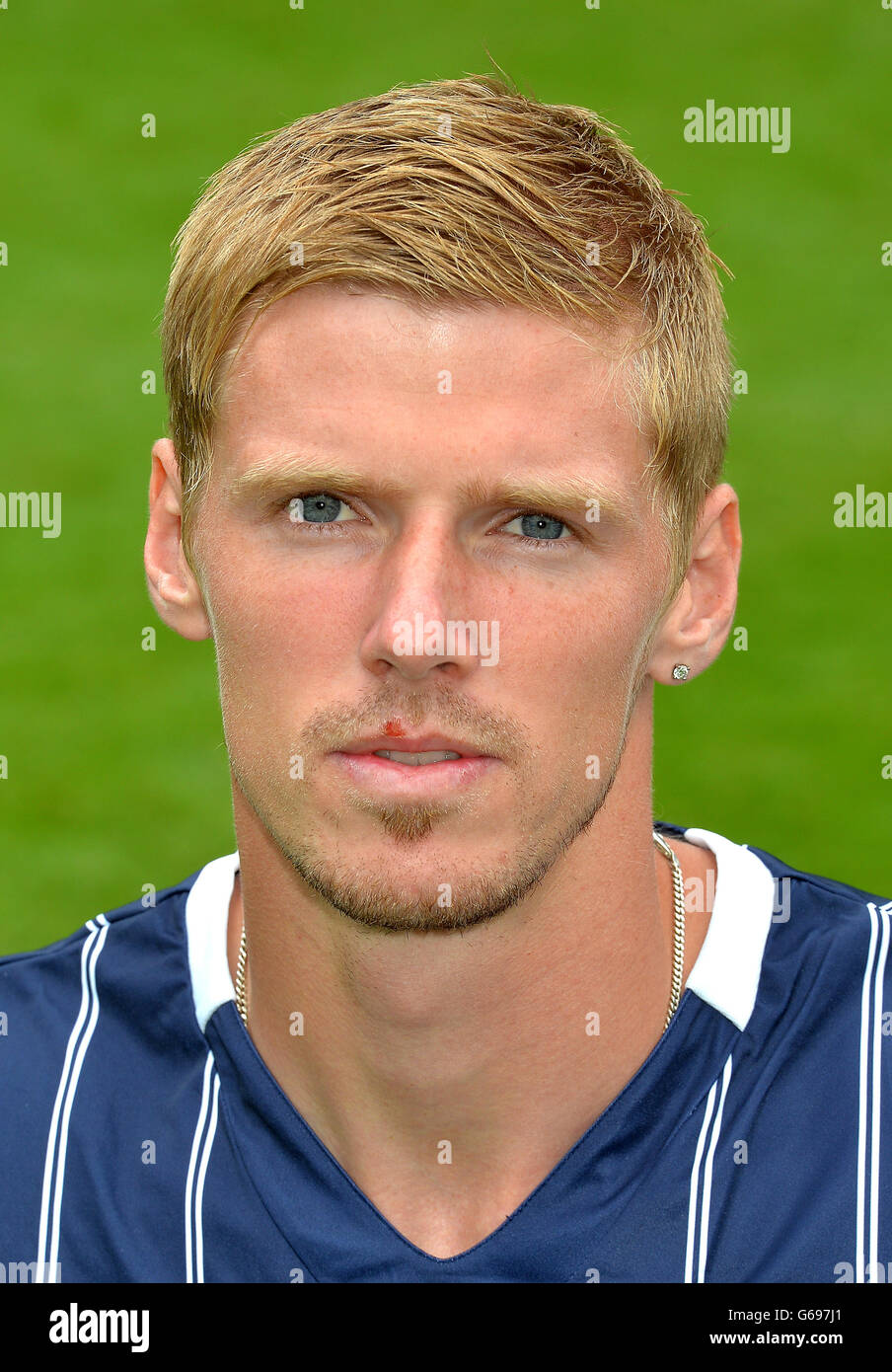 Calcio - Millwall FC Photocall - il Den. Andy Keogh, Millwall Foto Stock