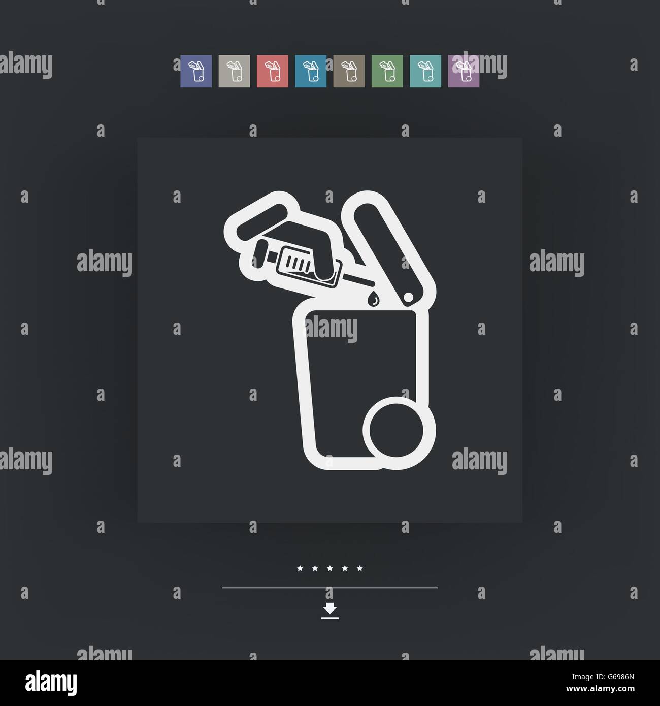 Separare i rifiuti l'icona Collezione Illustrazione Vettoriale