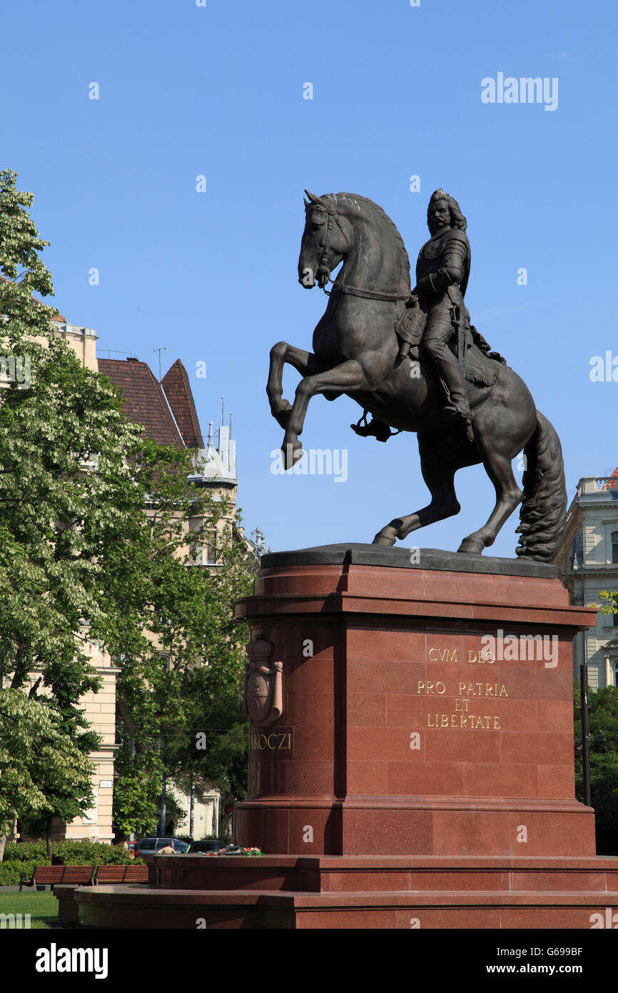 Ungheria Budapest Ferenc Rákóczi statua Foto Stock