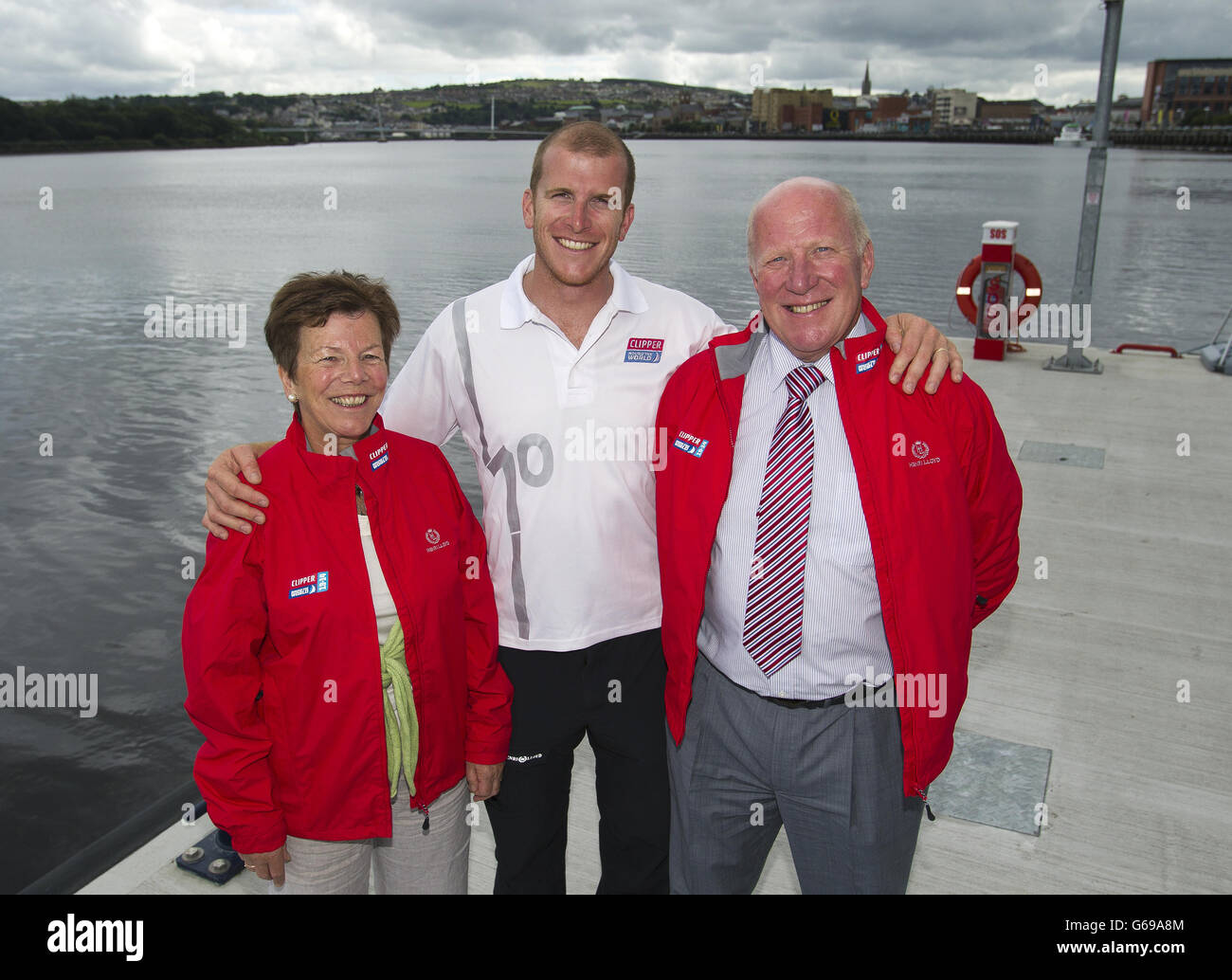 Foto UK City of Culture 2013, Derry-Londonderry, annuncia la partecipazione della città a due ulteriori edizioni del Clipper Round the World Yacht Race, nel 2013-14 e 2015-16. Foto data lunedì 5 agosto 2013. Il credito immagine dovrebbe essere: Liam McBurney/PA Wire Foto Stock