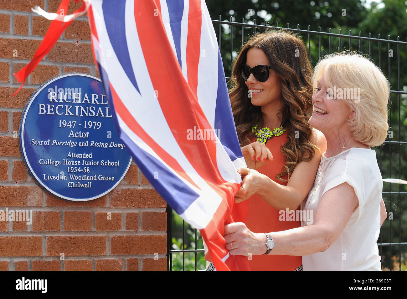 Richard Beckinsale lapide svelata - Nottingham Foto Stock