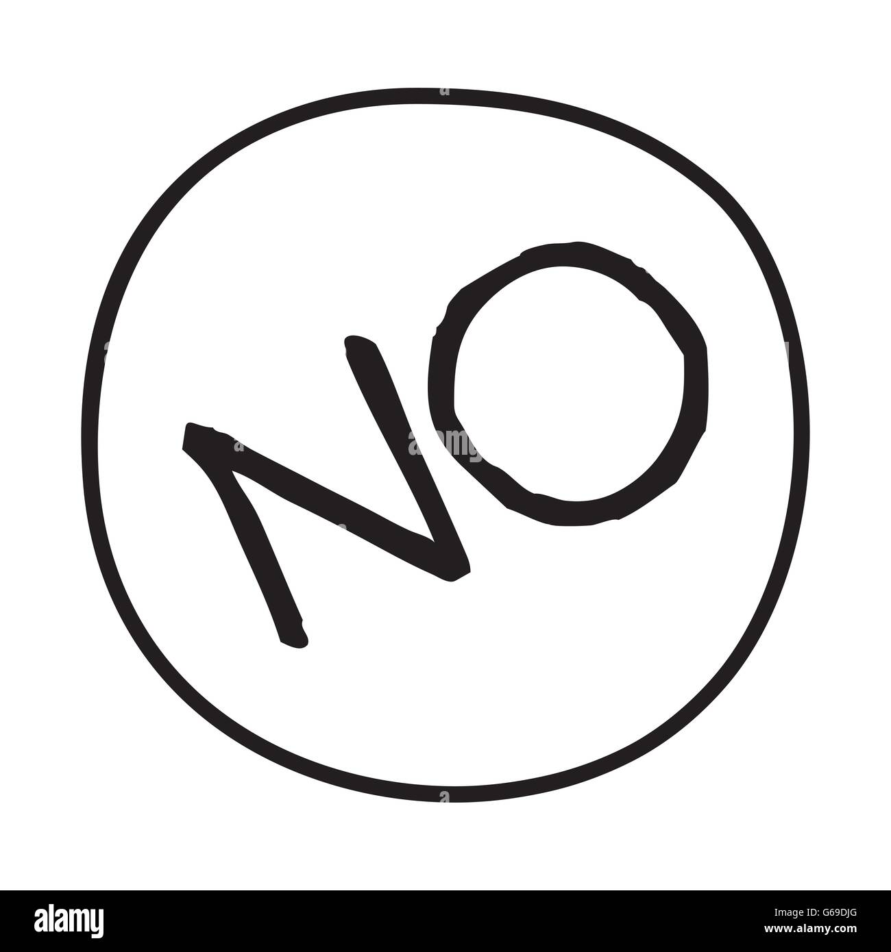 Doodle nessuna parola icona. Illustrazione Vettoriale