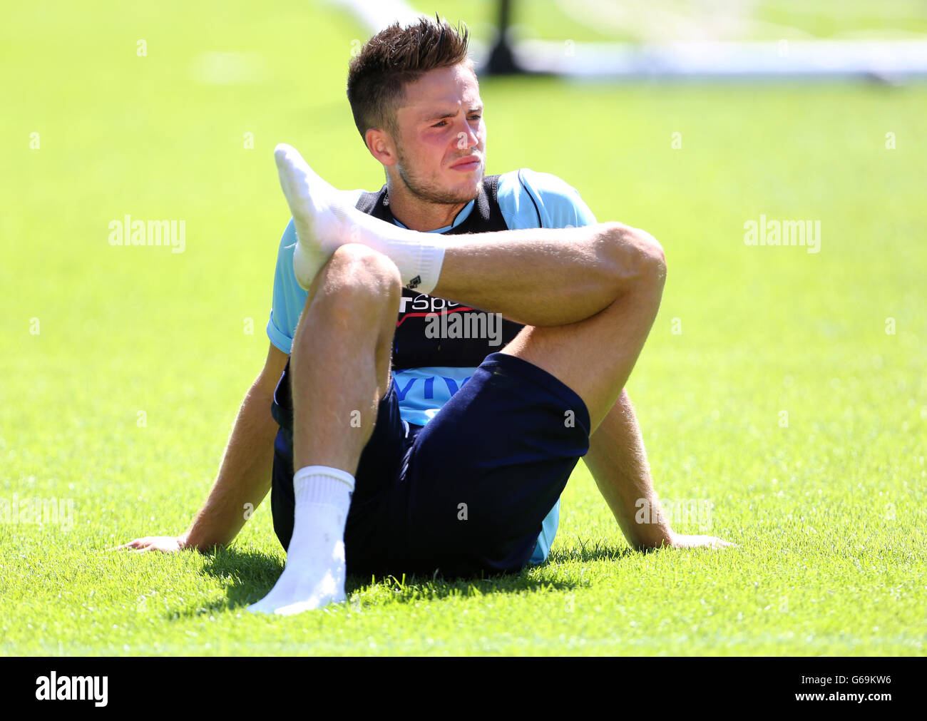 Ricky Van Wolfswinkel di Norwich City durante la sessione di allenamento aperta a Carrow Road, Norwich. PREMERE ASSOCIAZIONE foto. Data immagine: Giovedì 1 agosto 2013. Guarda la storia di calcio della PA Norwich. Il credito fotografico dovrebbe essere: Chris Radburn/PA Wire. Foto Stock