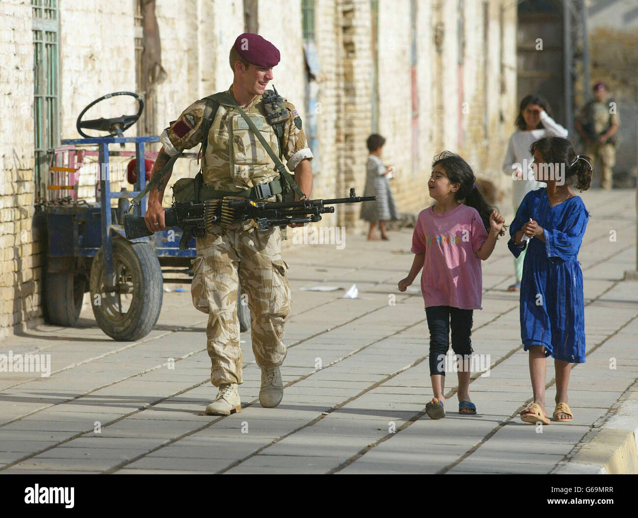 Le truppe britanniche Patrol Al Qurna Foto Stock