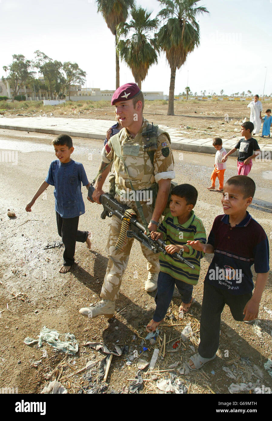 Le truppe britanniche Patrol Al Qurna Foto Stock