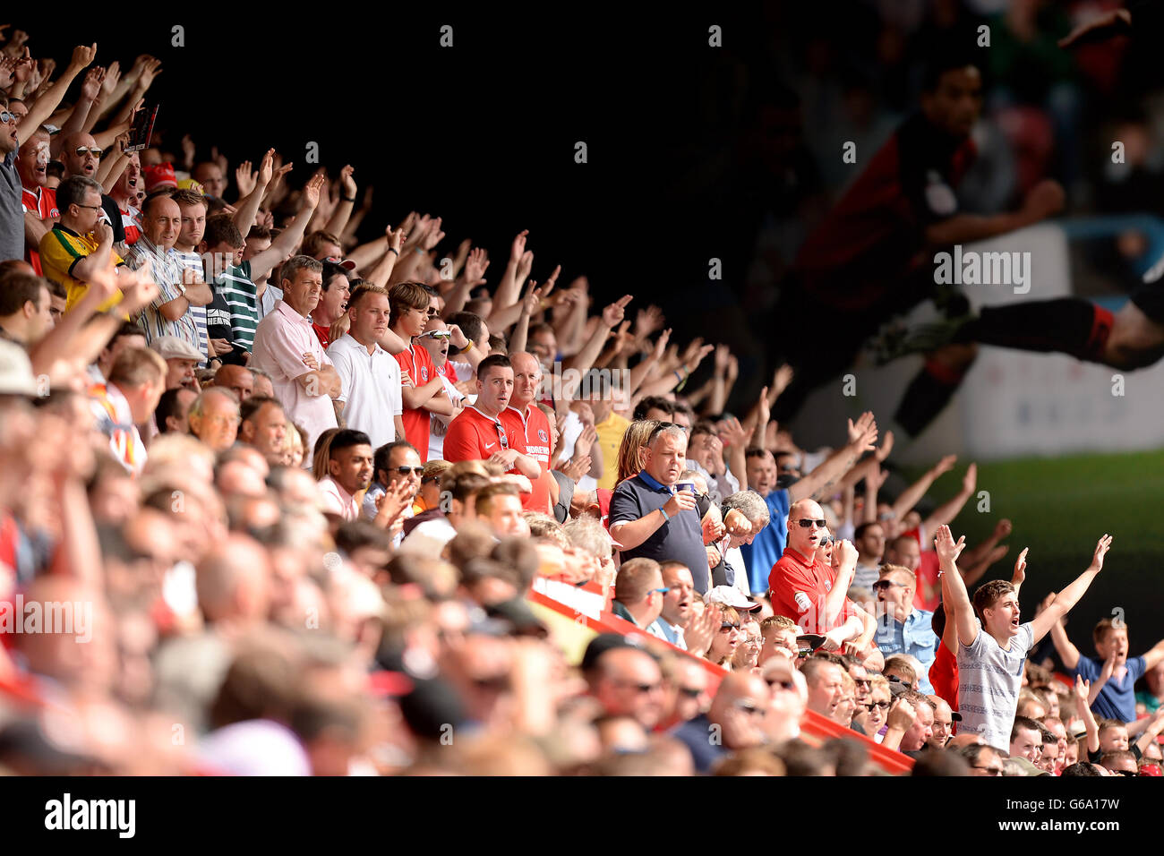 Calcio - Sky Bet Championship - AFC Bournemouth v Charlton Athletic - Dean Court. Tifosi di Charlton Athletic negli stand Foto Stock