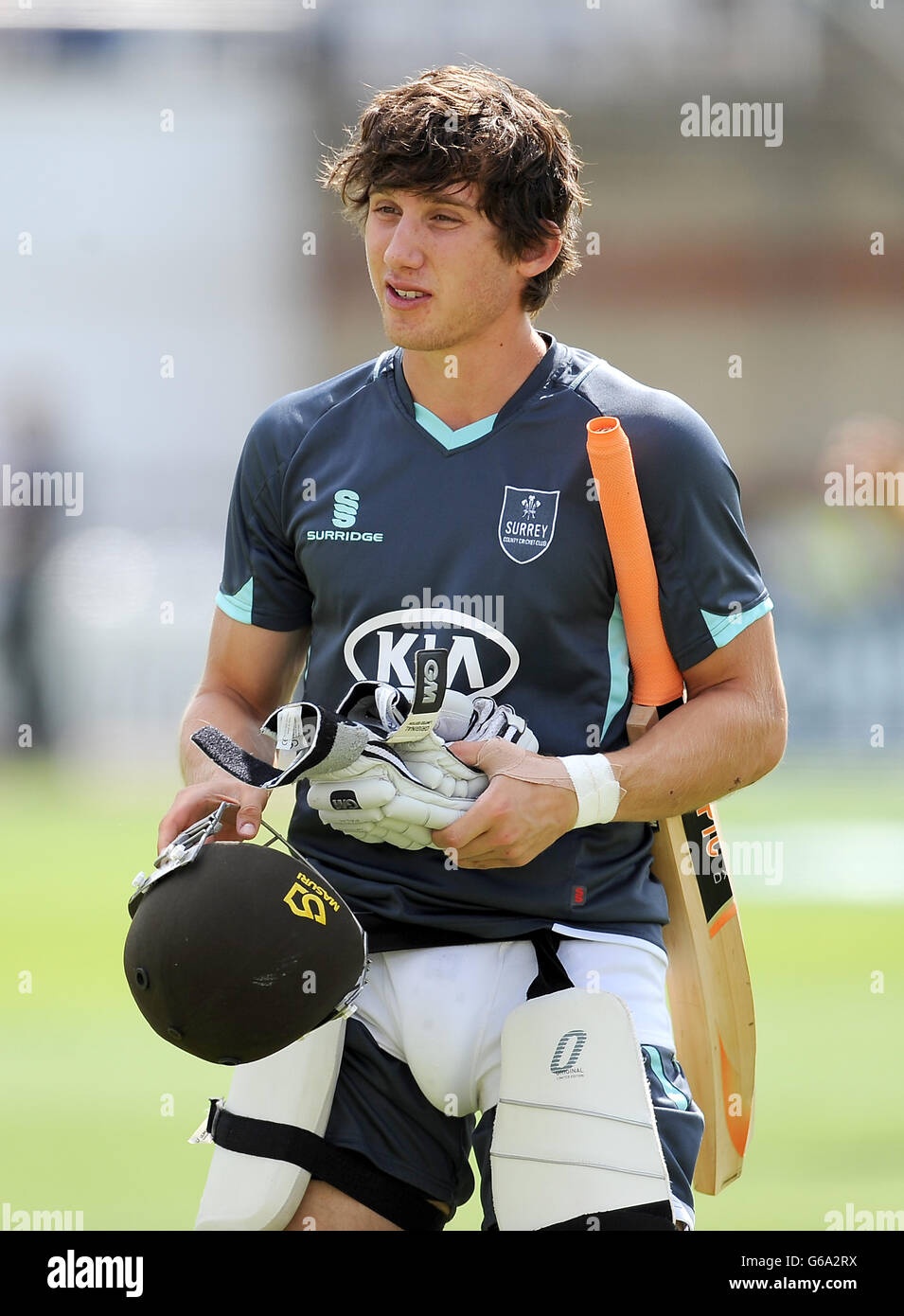 Cricket - Friends Life T20 - quarto finale - Surrey v Somerset - The Kia Oval. Zapar Ansari, Surrey Foto Stock