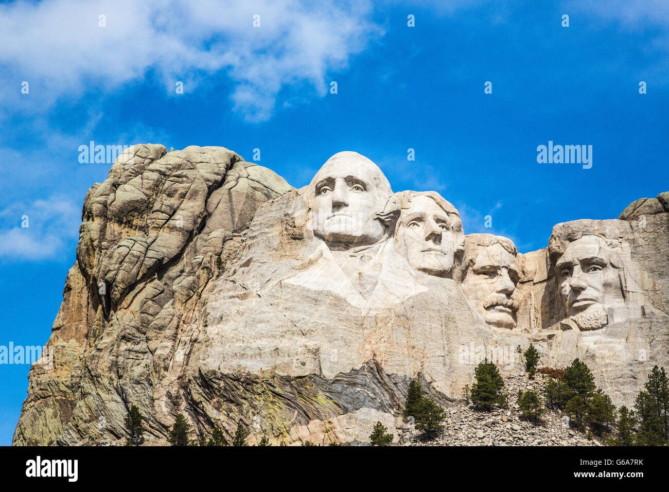 Mt Rushmore facce presidenziale sculture in granito Foto Stock