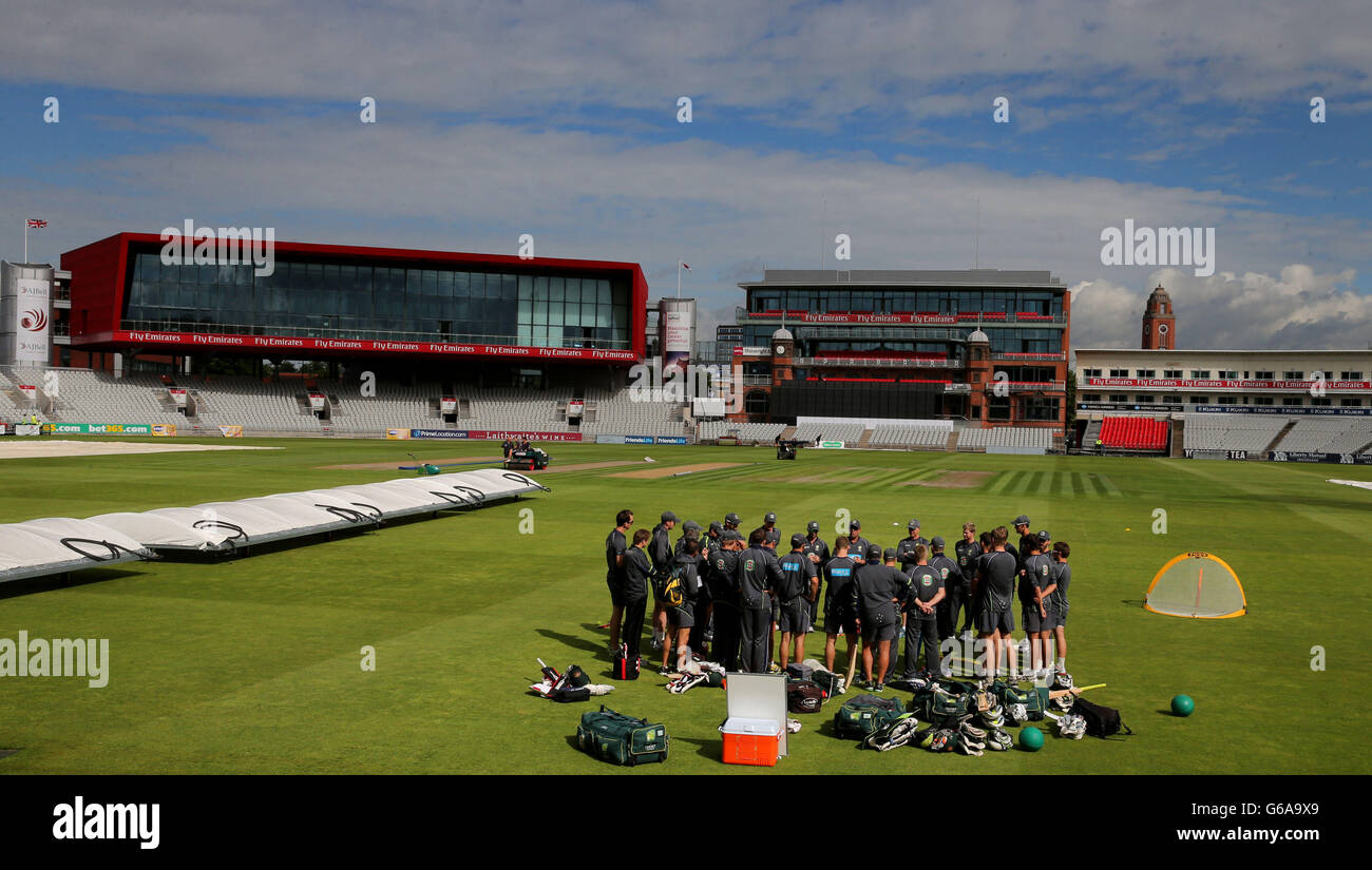 Cricket - Terza Investec Ceneri Test - Inghilterra v Australia - Australia reti - Old Trafford Foto Stock