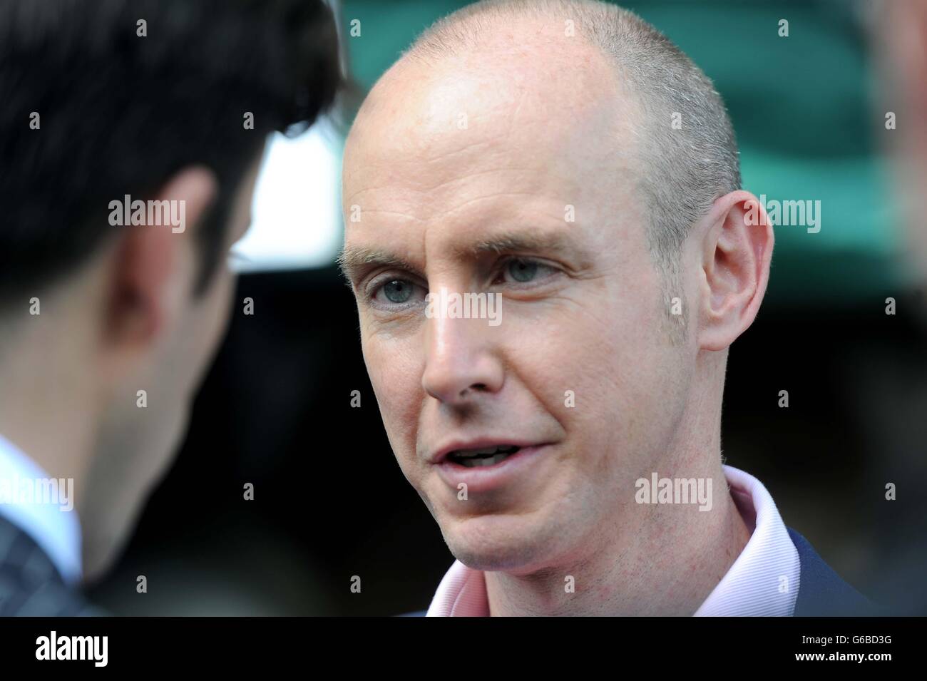 Daniel Hannan MEP nel giorno dell'UE esito del referendum in giornata a Londra, Regno Unito Foto Stock