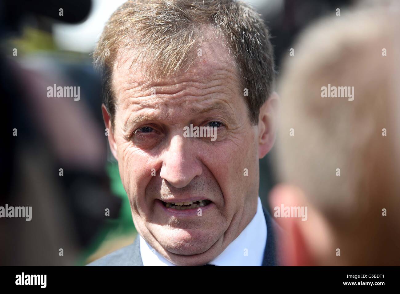 Alastair Campbell a Westminster, Londra, il giorno dell'UE risultato del referendum Foto Stock