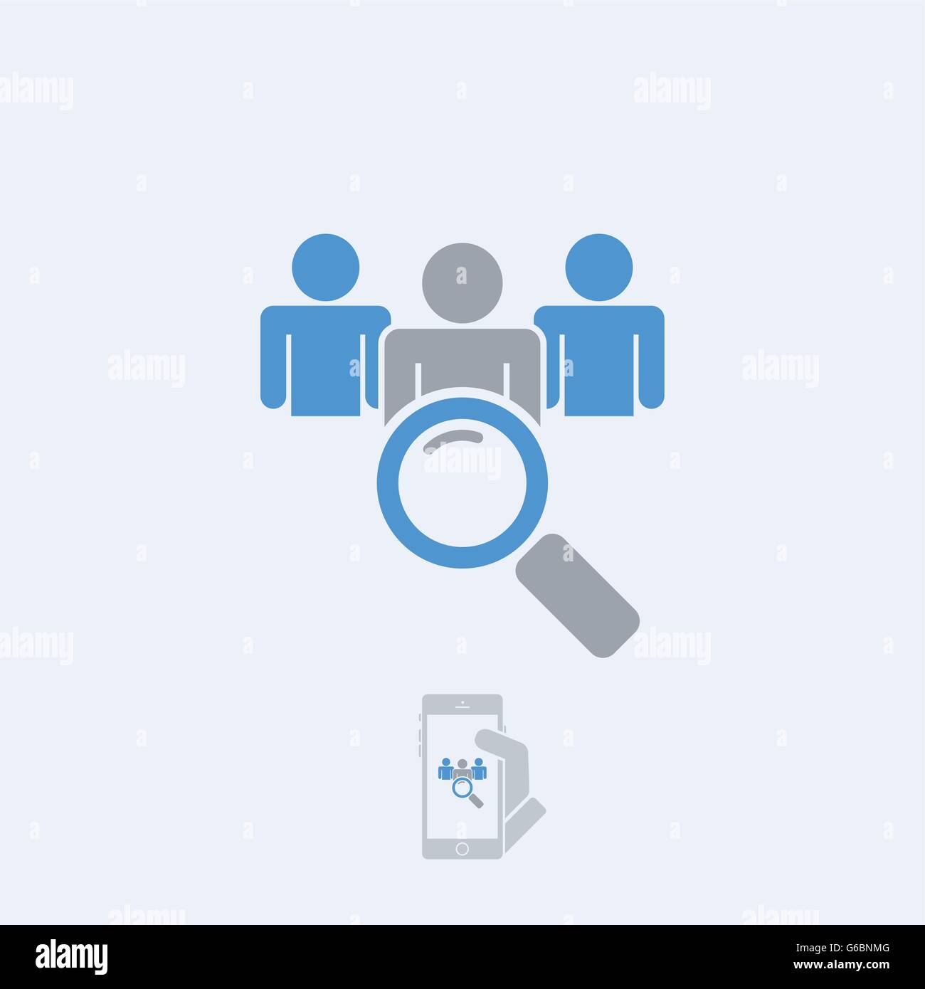 Cerca persone Illustrazione Vettoriale