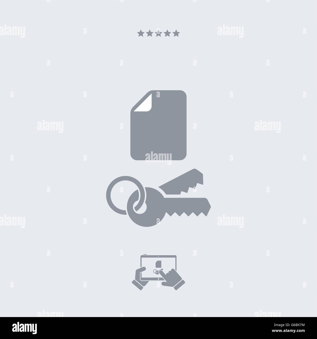 Bloccare il file icona, sicura dei file vettoriali, file protetto simbolo, secure file design, password file app, file bloccato illustrazione, protec Illustrazione Vettoriale