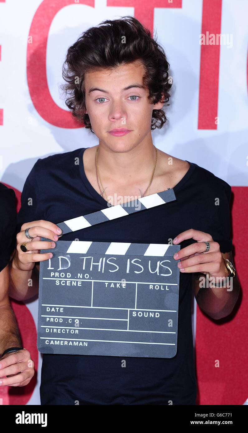 Harry Styles è visto ad una fotocellula per promuovere il suo nuovo film questo è noi agli Sky Studios, Londra. Foto Stock