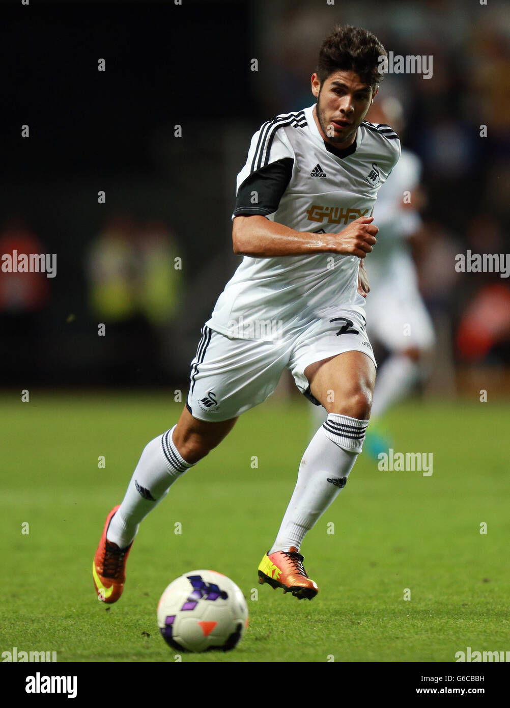 Calcio - UEFA Europa League - Play-off - prima tappa - Swansea City v Petrolul Ploiesti - Liberty Stadium. Alejandro Pozuelo di Swansea City Foto Stock