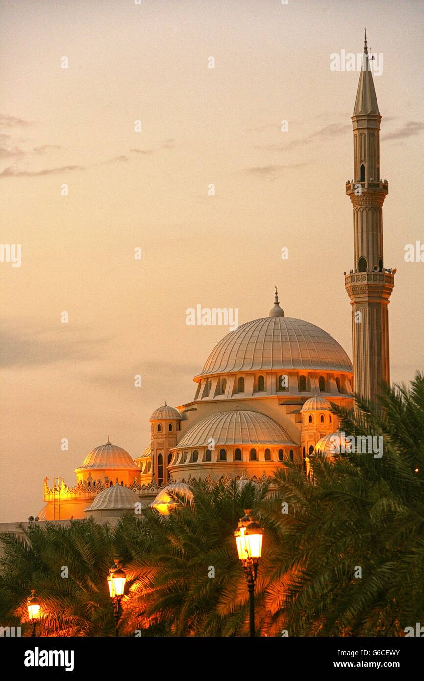 Emirati Arabi Uniti, Sharjah, Al Noor moschea, Foto Stock