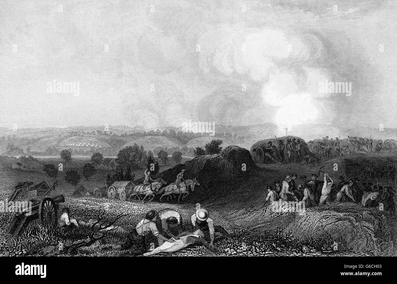 1770s BATTLE GROUND A STILLWATER 1777 SARATOGA NEW YORK Foto Stock