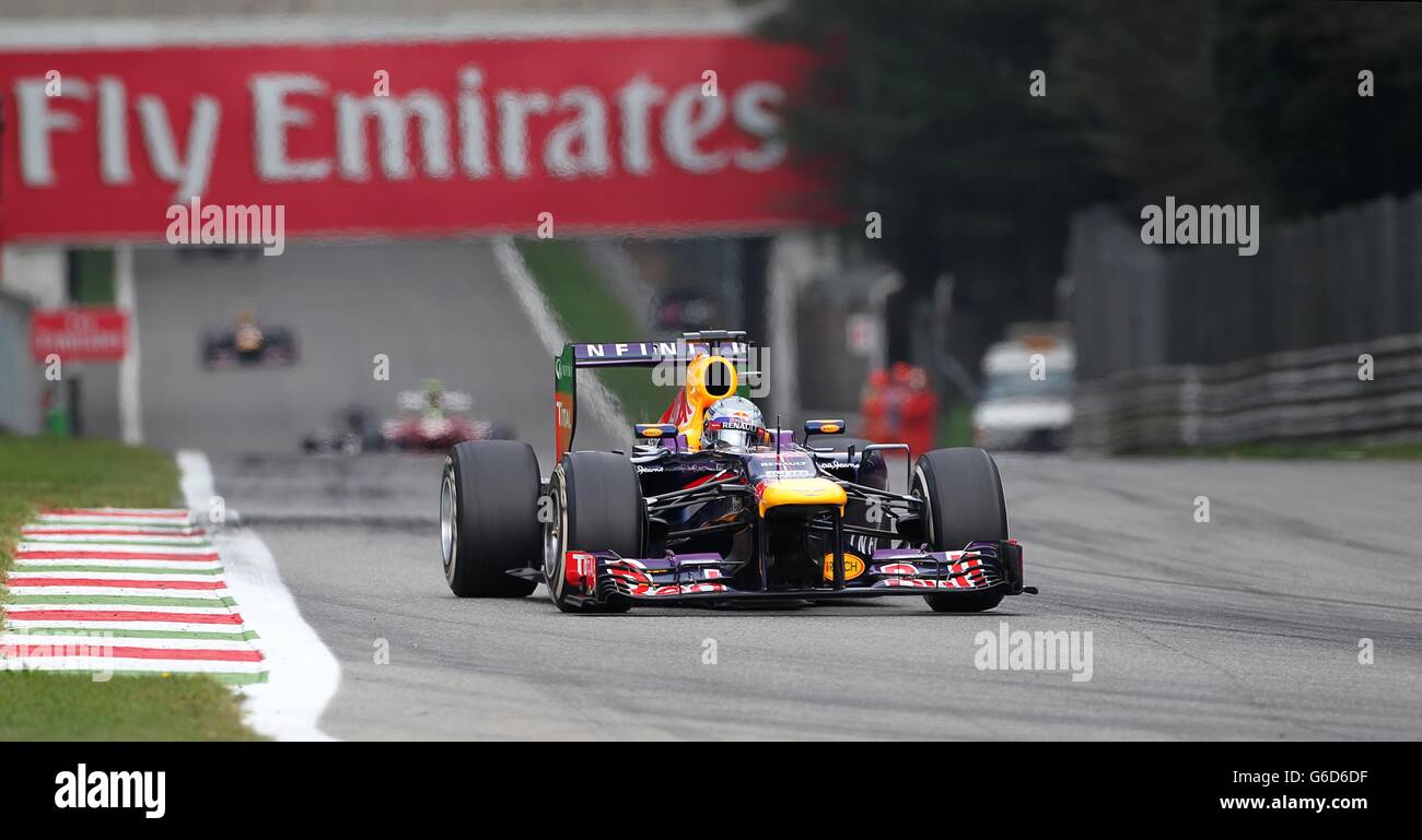 Motor Racing - Campionato del mondo di Formula uno - Gran Premio d'Italia - Race Day - Monza, Italia. La Red Bull Racing è Sebastian Vettel durante il Gran Premio d'Italia e l'Autodromo Nazionale di Monza, Italia. Foto Stock