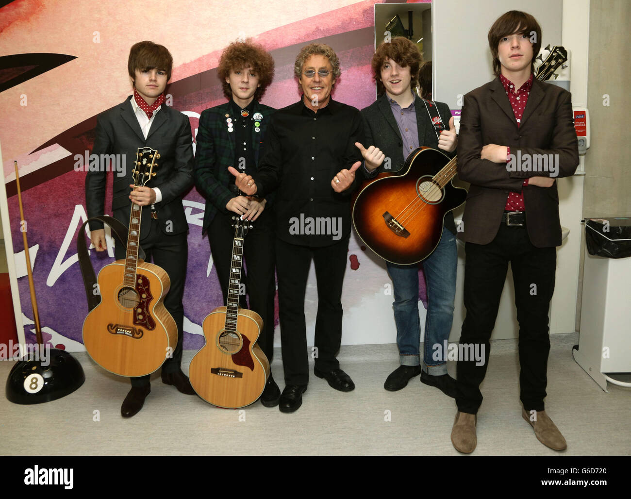 Teenage Cancer Trust Daltrey visita Foto Stock