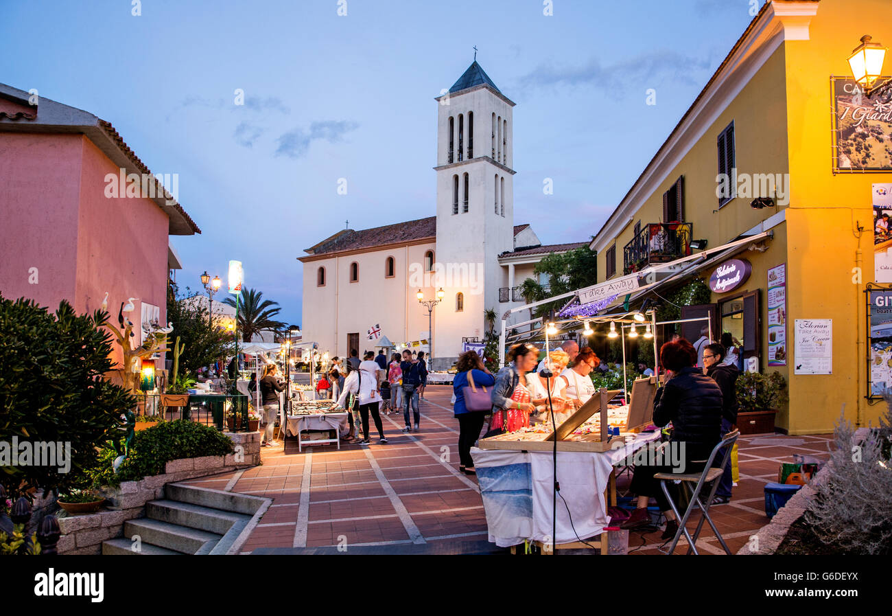 San Teodoro di notte Sardegna Italia Foto Stock