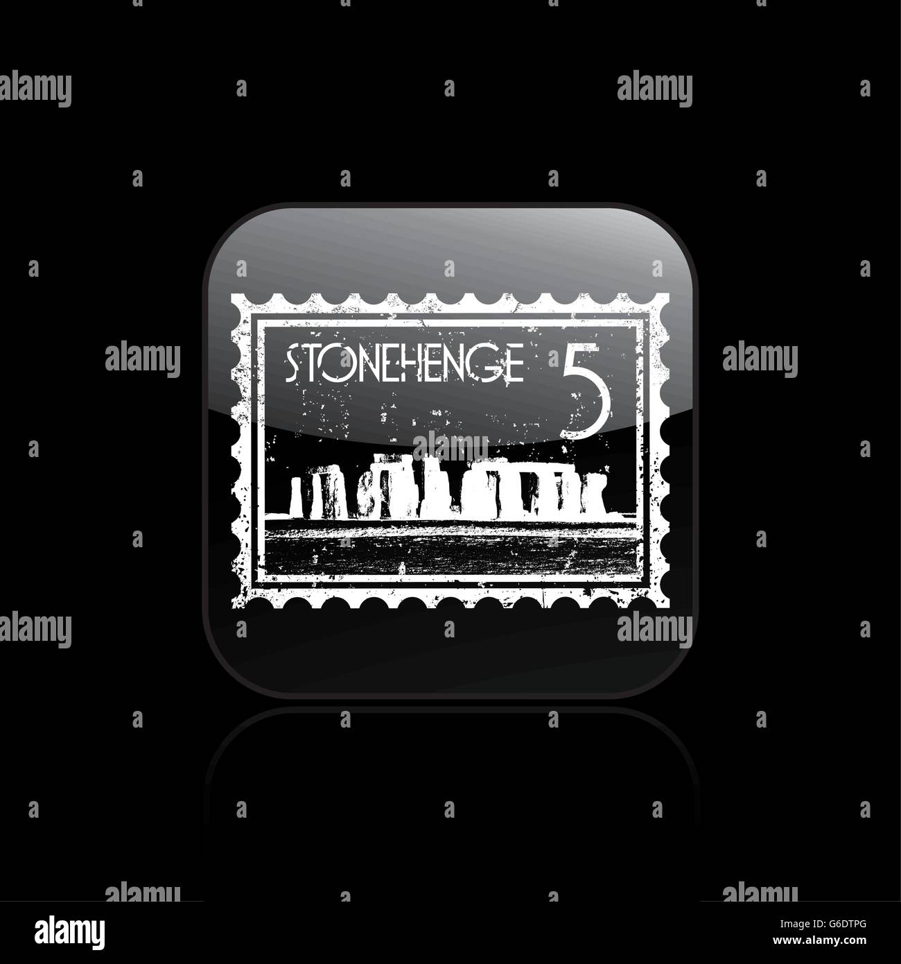 Illustrazione Vettoriale del singolo isolato icona Stonehenge Illustrazione Vettoriale