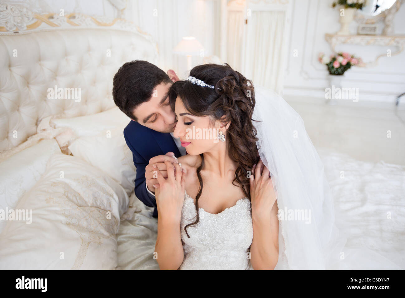 Matrimonio Italiano giovane Foto Stock