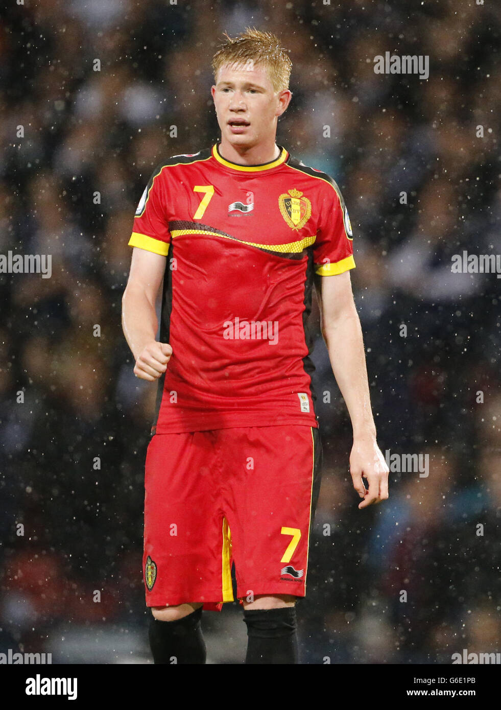 Belgio Kevin De Bruyne durante la Coppa del mondo di qualificazione, Gruppo A partita a Hampden Park, Glasgow. PREMERE ASSOCIAZIONE foto. Data immagine: Venerdì 6 settembre 2013. Scopri la storia di calcio della Pennsylvania Scotland. Il credito fotografico dovrebbe essere: Danny Lawson/PA Wire. RESTRIZIONI: L'uso è soggetto a limitazioni. . Uso commerciale solo previo consenso scritto della fa scozzese. Per ulteriori informazioni, chiamare il numero +44 (0)1158 447447. Foto Stock