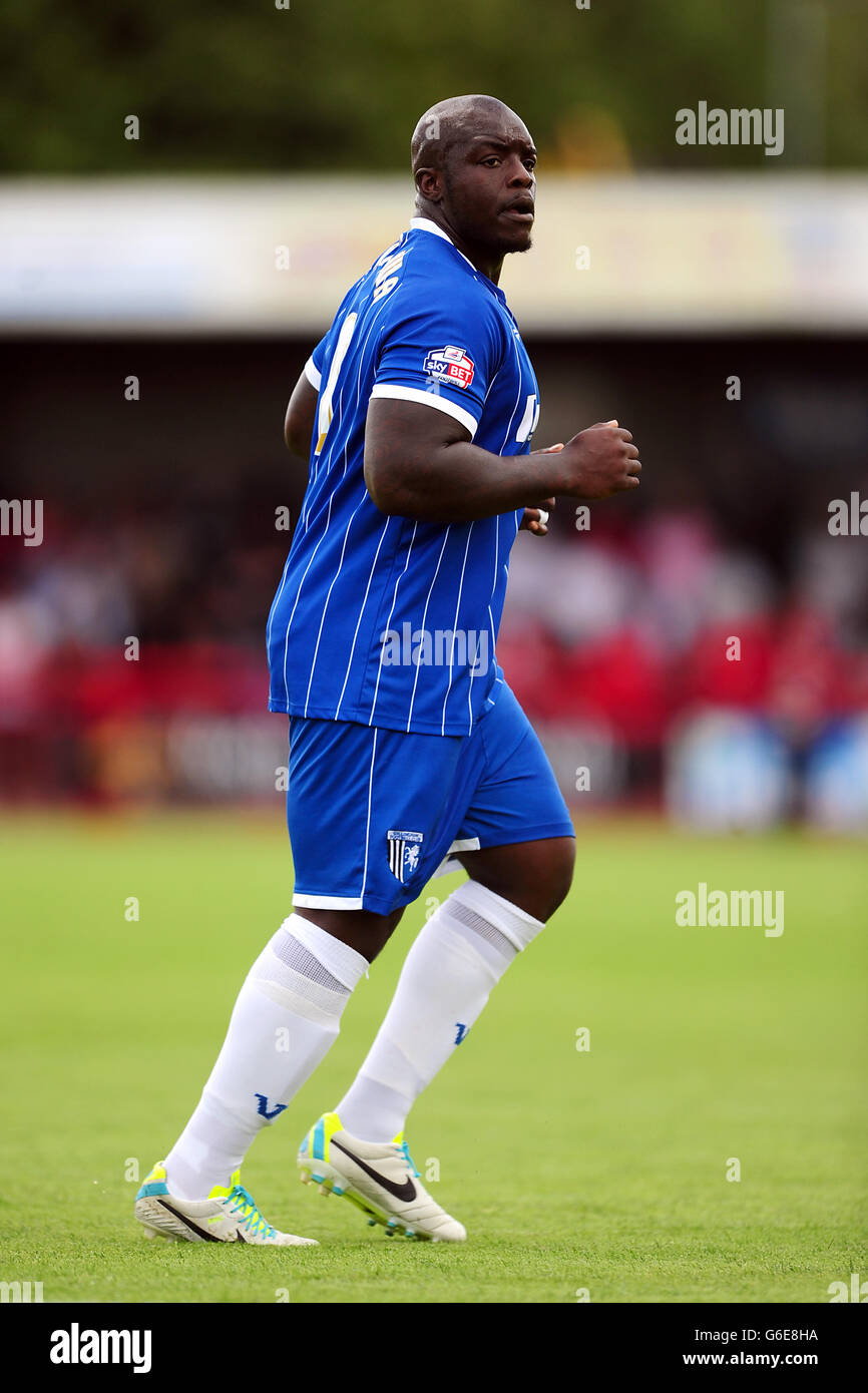 Calcio - Sky Bet Football League 1 - Crawley Town / Gillingham - Broadfield Stadium. Adebayo Akinfenwa, Gillingham. Foto Stock