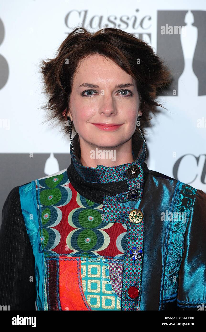 Catrin Finch al Classic Brit Awards 2013, Royal Albert Hall, Kensington Gore, Londra. Foto Stock