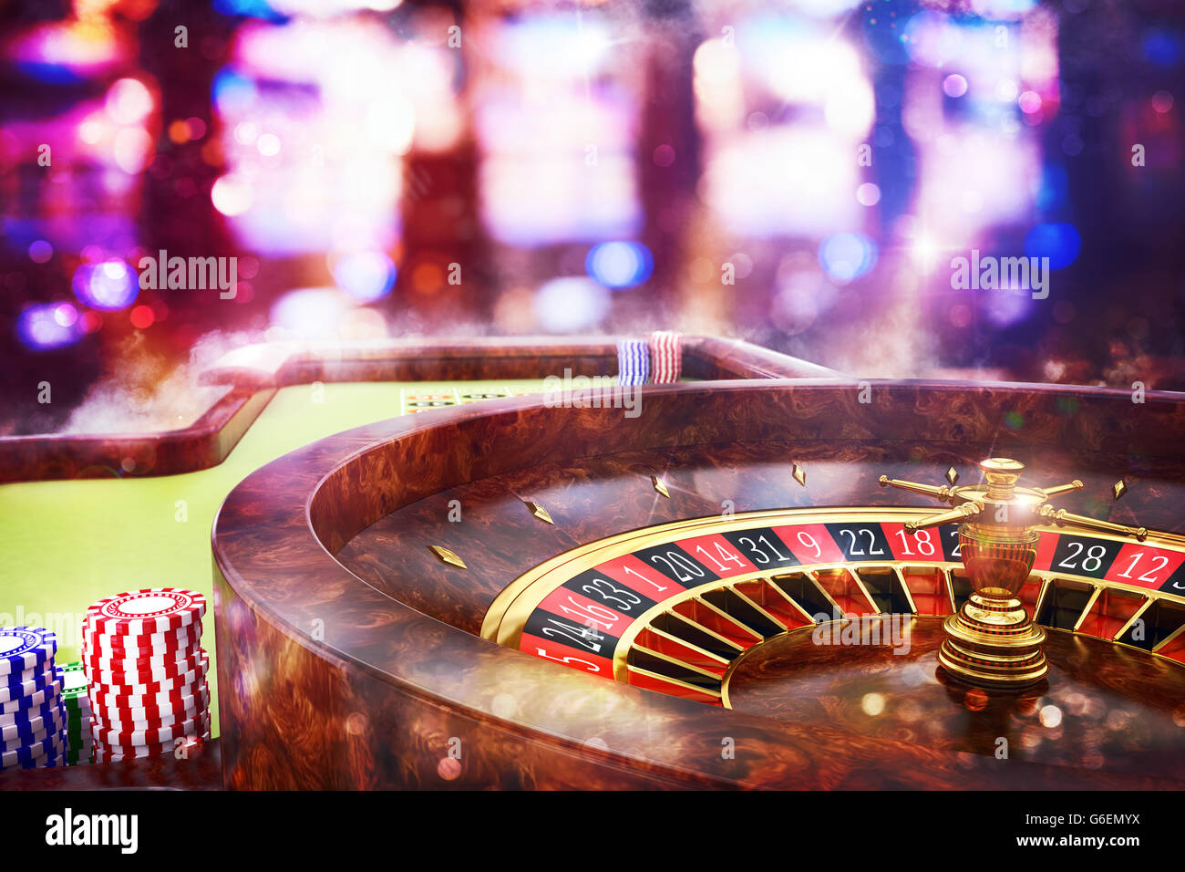 3D Rendering casino roulette Foto Stock