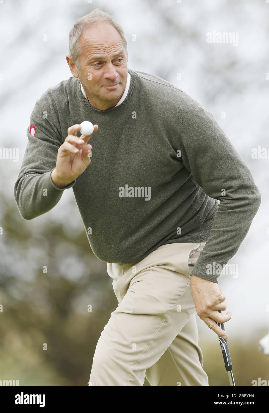 Sir Steve Redgrave durante il secondo giorno dei Campionati Alfred Dunhill Links 2013 al campo da golf Kingsbarns. PREMERE ASSOCIAZIONE foto. Data immagine: Venerdì 27 settembre 2013. Vedi PA storia GOLF Dunhill. Il credito fotografico dovrebbe essere: Danny Lawson/PA Wire. RESTRIZIONI: L'uso è soggetto a limitazioni. . Nessun uso commerciale. Per ulteriori informazioni, chiamare il numero +44 (0)1158 447447. Foto Stock