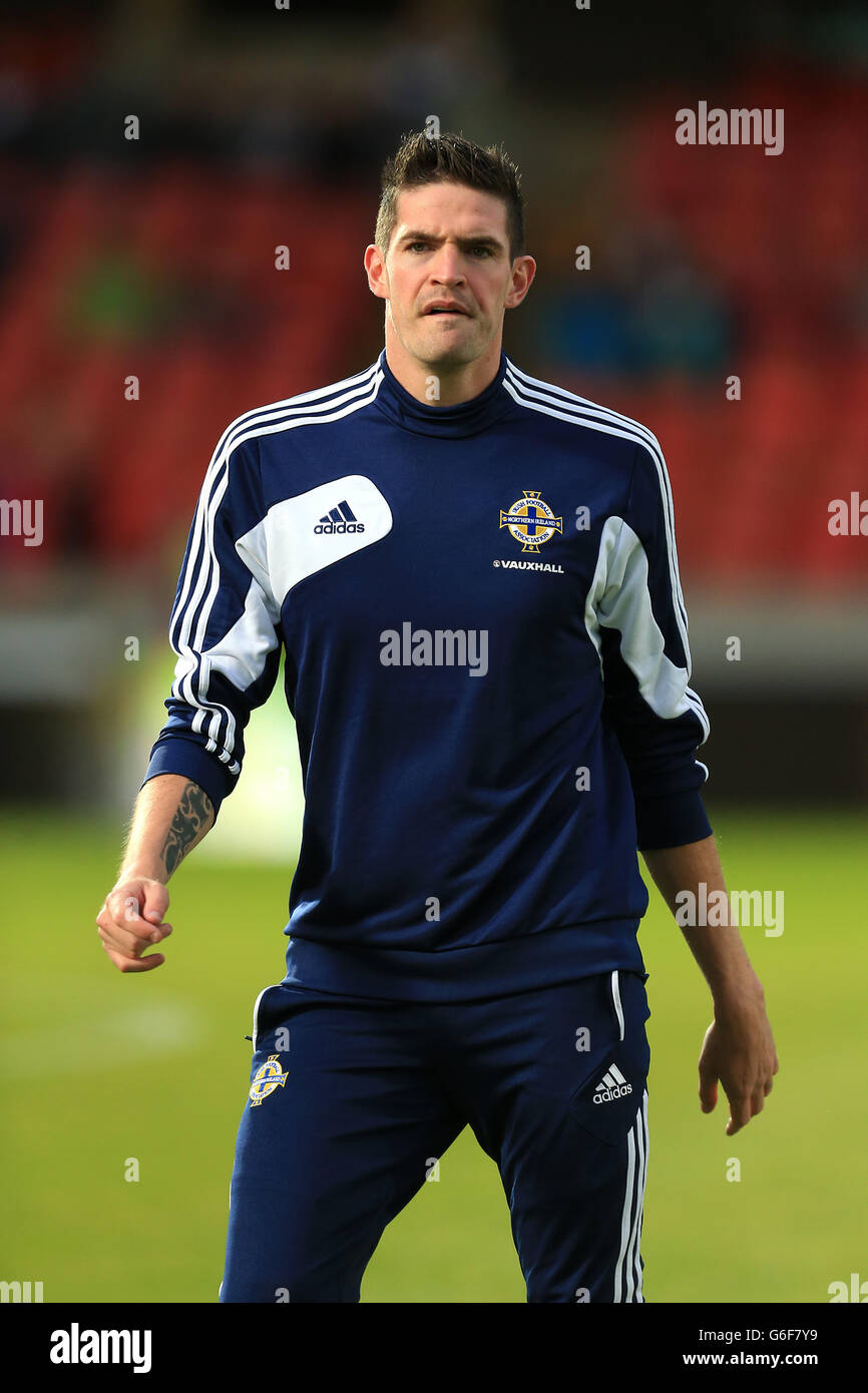 Calcio - 2014 qualificatore della Coppa del mondo - Europa - Gruppo F - Irlanda del Nord / Portogallo - Windsor Park. Kyle Lafferty, Irlanda del Nord Foto Stock