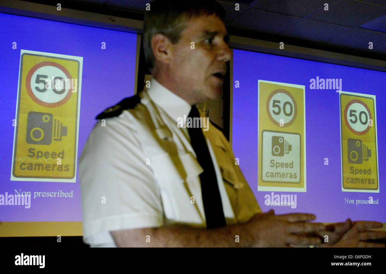 John Burke Speed Camera Conferenza Stampa Foto Stock