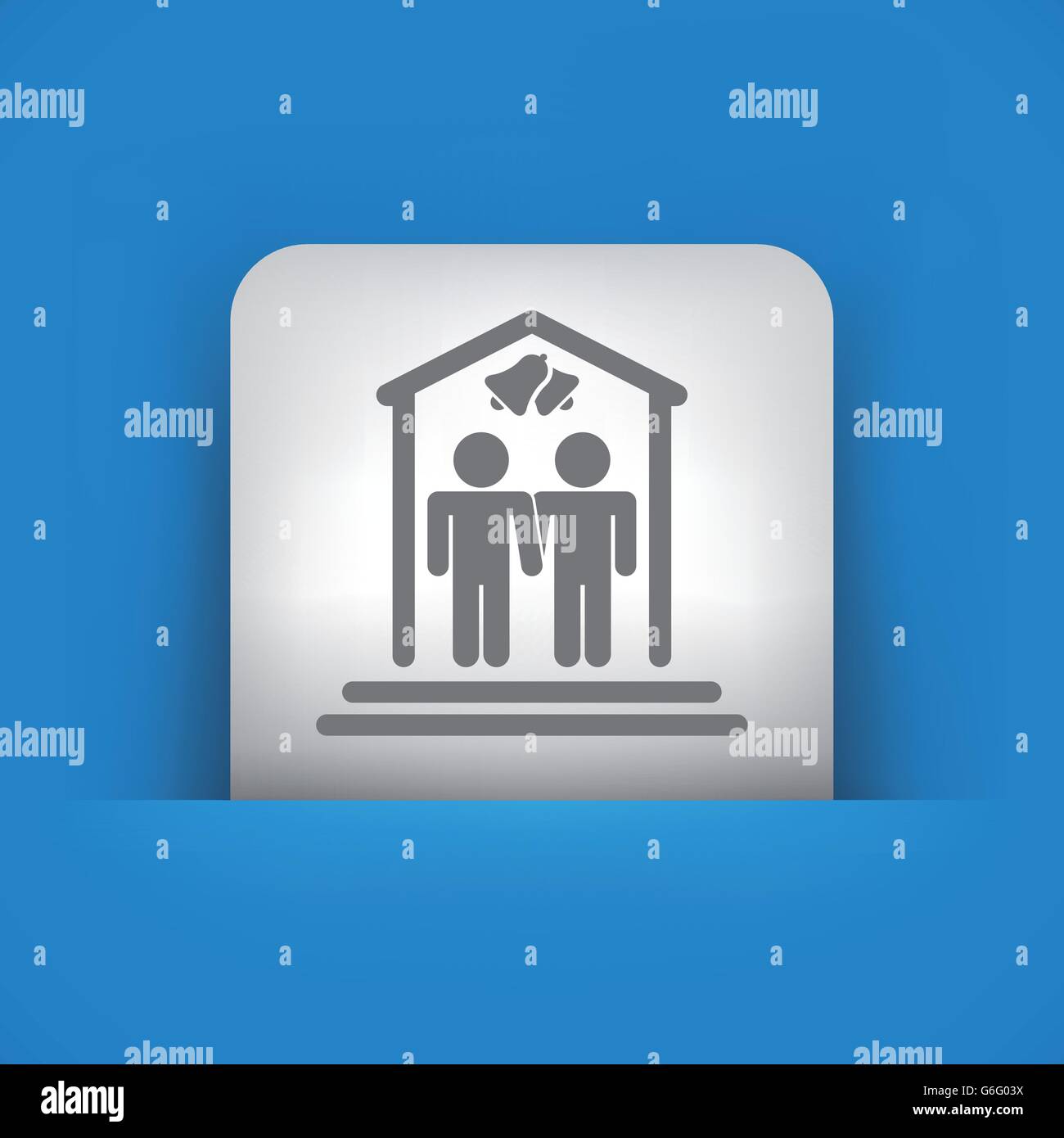 Illustrazione Vettoriale di unico colore blu e grigio icona isolato. Illustrazione Vettoriale