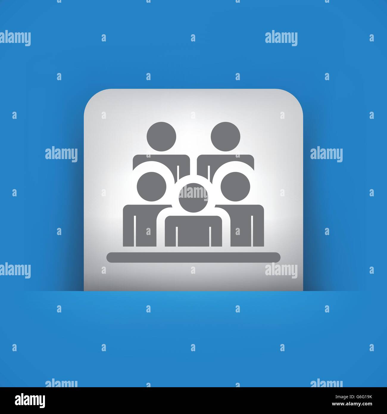 Illustrazione Vettoriale di unico colore blu e grigio icona isolato. Illustrazione Vettoriale