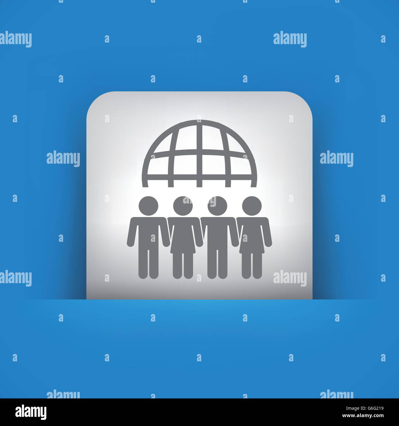 Illustrazione Vettoriale di unico colore blu e grigio icona isolato. Illustrazione Vettoriale