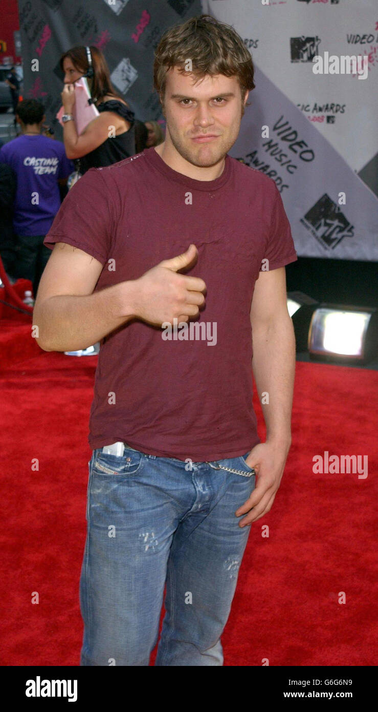 Il cantante Daniel Bedingfield arriva per i MTV Video Music Awards alla radio City Music Hall di New York, USA. Foto Stock