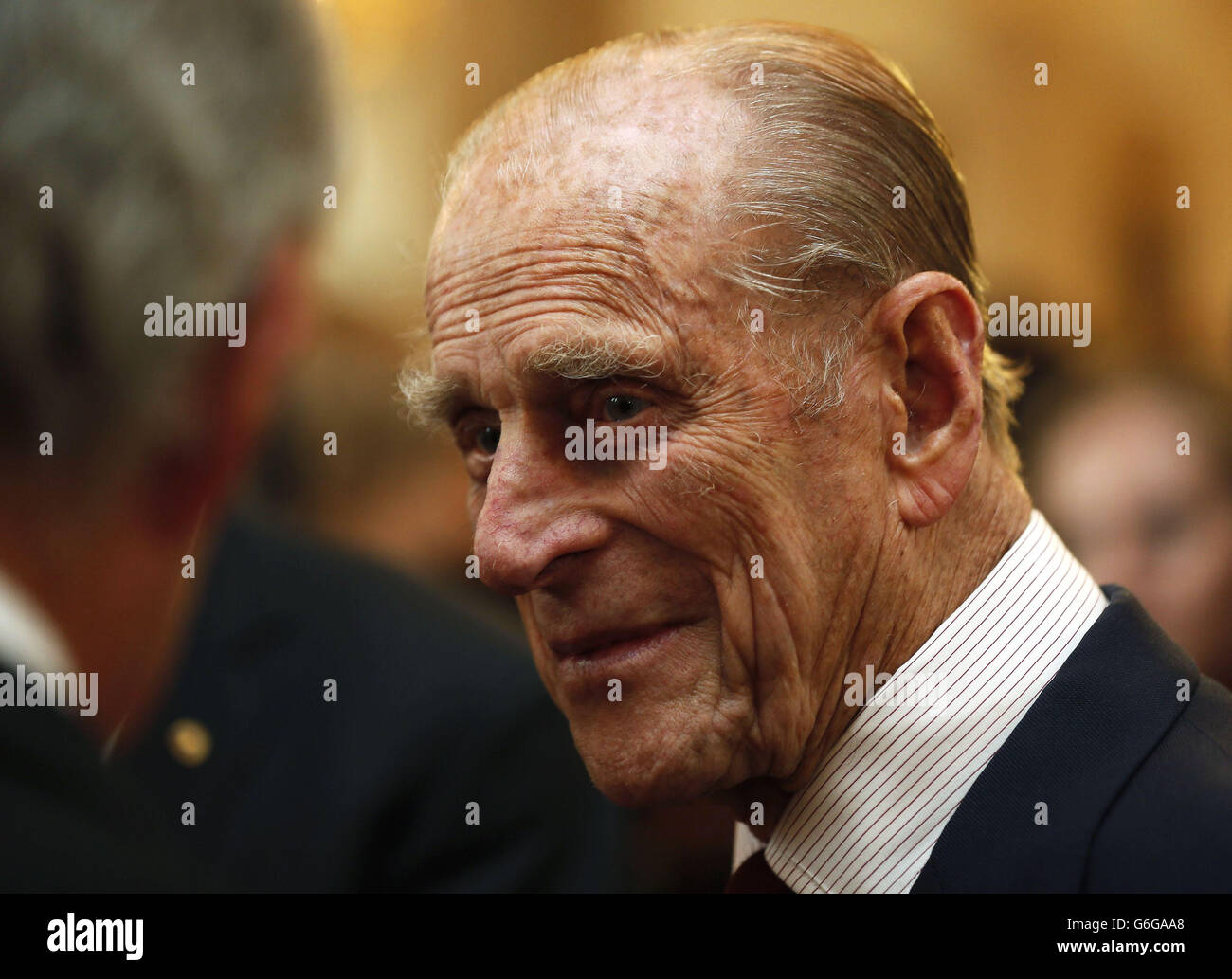 Il duca assiste la ridenominazione di cerimonia per nave Foto Stock